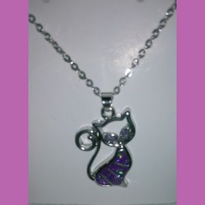 Jewelry - New Purple Cat Pendent Necklace Jewelry - New Purple Cat Pendent Necklace